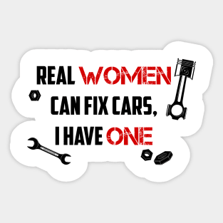 Real car women Sticker